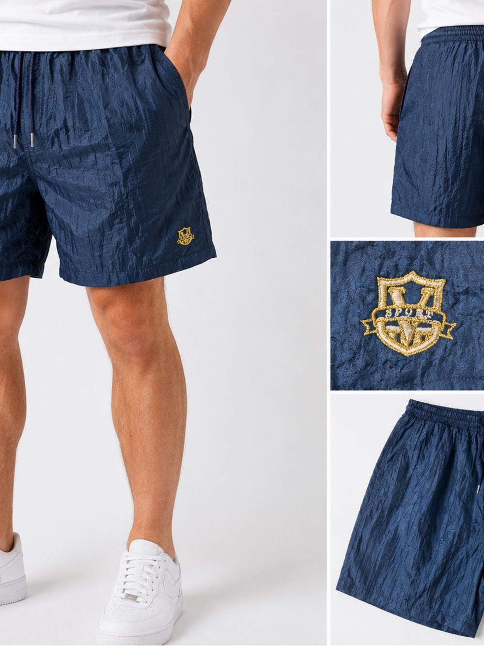 Vintage Sport Venezia Nylon Soccer Shorts May Blue Men’s Size 18/20